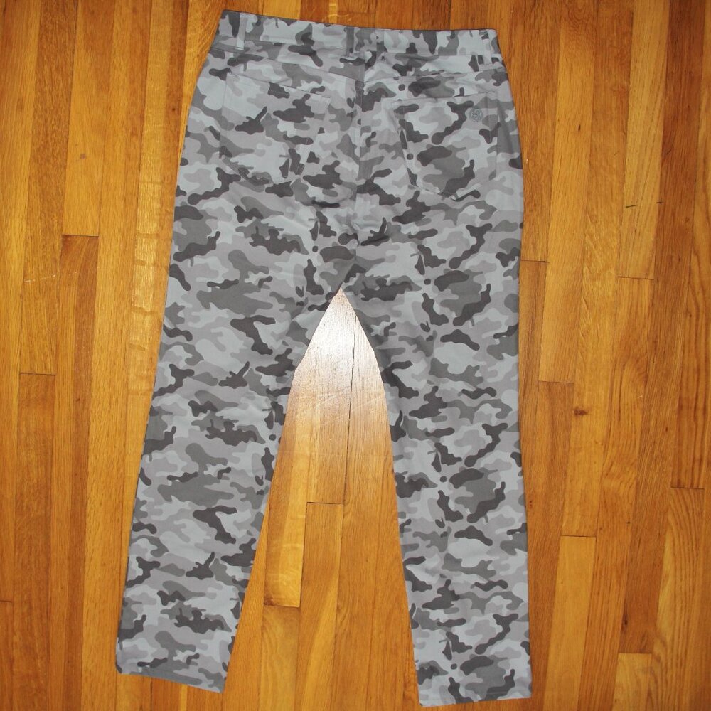 G/Fore 5 Pocket Golf Trouser Pants Mens 34x32 Grey Camo Stretch - Picture 6 of 8
